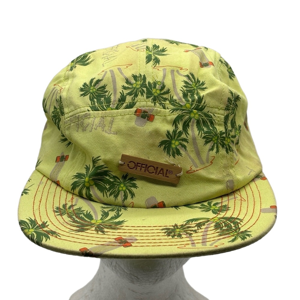 Official Crown of Laurel Campers Yellow Palm Tree Longboard 5 Panel Strapback